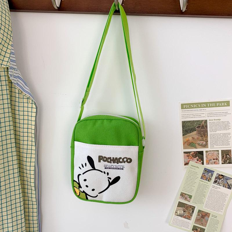 

Новая холщовая маленькая квадратная сумка модная мультяшная сумка через плечо с собачкой Пача универсальная маленькая сумка-сателлит для мобильного телефона one size fits all зелёный