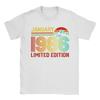Vintage T Shirt Beach Retro January 1986 Limited Edition 40YearOld 40th Birthday Fashion TShirts Cotton Tee Shirt for Men