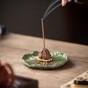 Frog Turtle Crab Animal Lotus Incense Burner Ceramics Sleep Aid Lotus Tabletop Incense Base Zen Chinese Style Desk Decor
