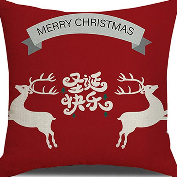 Federa Cuscino con Stampa Natalizia Decorazione Soggiorno Casa Babbo Natale Abbraccio Nuovo Divano Cuscino di Natale