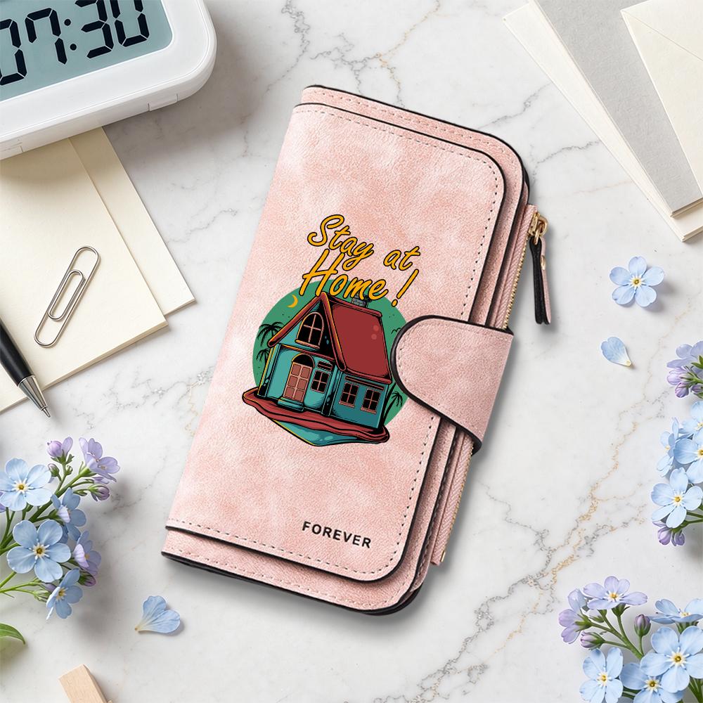 Cute Print Women's Long Wallet Fashion Portable Card Holder Daily Leisure Coin Purse