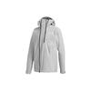 Terrex Waterproof Primeknit Rain Color Block Striped Hooded Zip Waterproof Long Sleeve Jacket Men Jacket Light-Gray FT6874