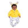 55cm Reborn Dolls Soft Vinyl Adorable African Baby Doll Toys with Milk Bottle Pacifier