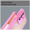 For Samsung Galaxy S26 Magnetic Case Dual Color Line Leather Coated PC + TPU Phone Cover