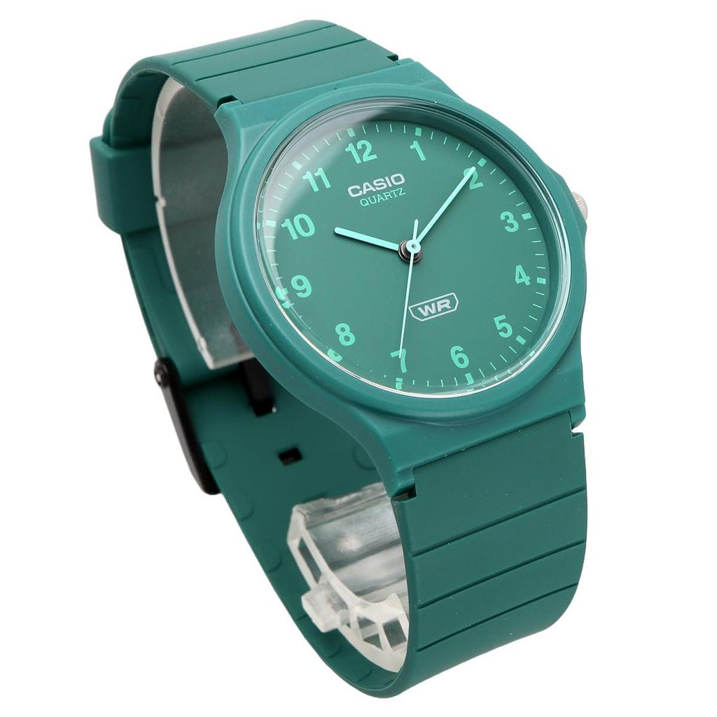 Casio MQ-24B-3B Analog Watch with Biomass Plastic Band, Unisex, Green, Imported [Parallel Import]