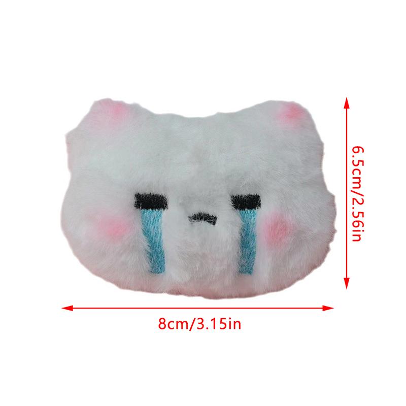 Cartoon Plush Squeak Rabbit Doll Toy Keychain Sweet Cute Bag Pendant Charms Car Keyring Accessories For Women Couples Gift