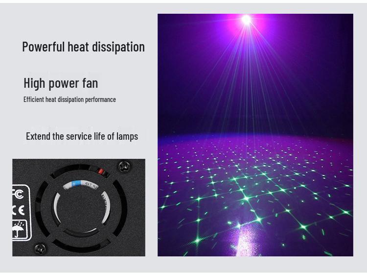 UV6 Mini Laser KTV Stage Light - Colorful Strobe & Patterns