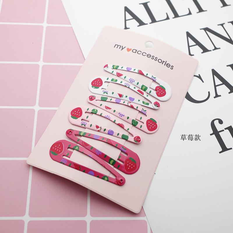 6 PCS Neue Nette Cartoon Metall Druck Farbe Tier Baby BB Clips Mädchen Haarnadeln Haar Clip Kinder Headwear Kinder Zubehör