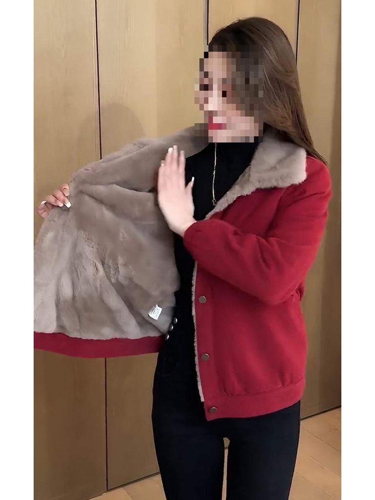 Warm Plush-Lined Jacket for Petite Women - 2025 Winter Fashion: Loose, Versatile, Thick Cotton Outerwear