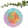 10 Zoll Metall Windspiel Gartendeko 360 Grad Drehendes Outdoor Hängendes Windspiel für Rasen Balkon Hof Kein Strom Benötigt Geschenk