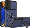 Armored Case for Samsung Galaxy M55 5G, CamShield Slide, Blue