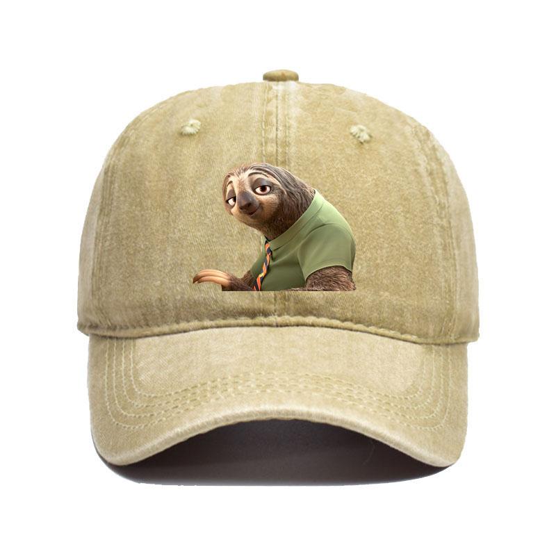 Cartoon Zootopia Three-toedSloth Baseball Cap Couple Women Print Trucker Hat Summer Casual Outdoor Dropshipping Baseball Caps
