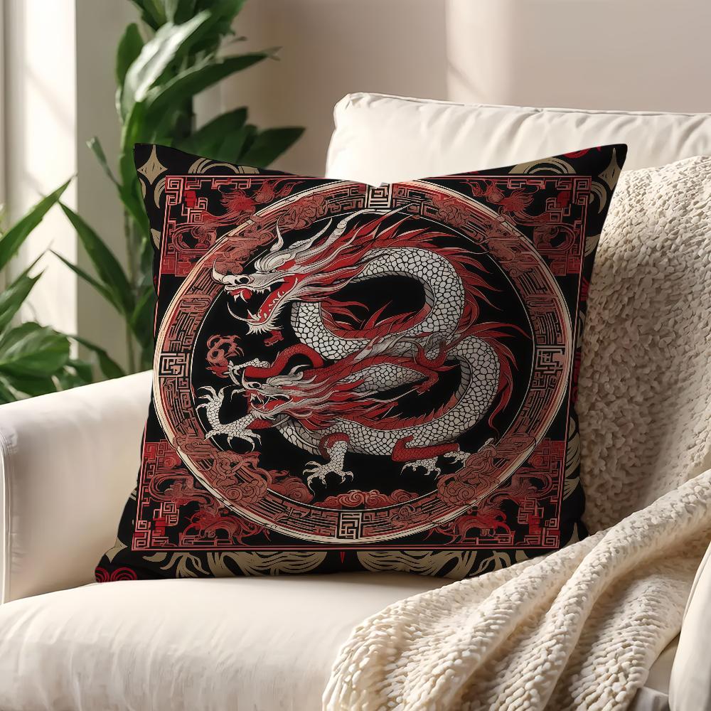 Traditional Dragon Cushion Cover Decoration Room Shop Car Best Home Office Coffee Pillow Sofa Printing Nordic Simplicity Hit