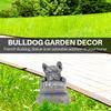 ABIY French-Bulldog Welcome On A Plinth Home Or Garden Accessories Yard Garden Decor Outdoor Decoration