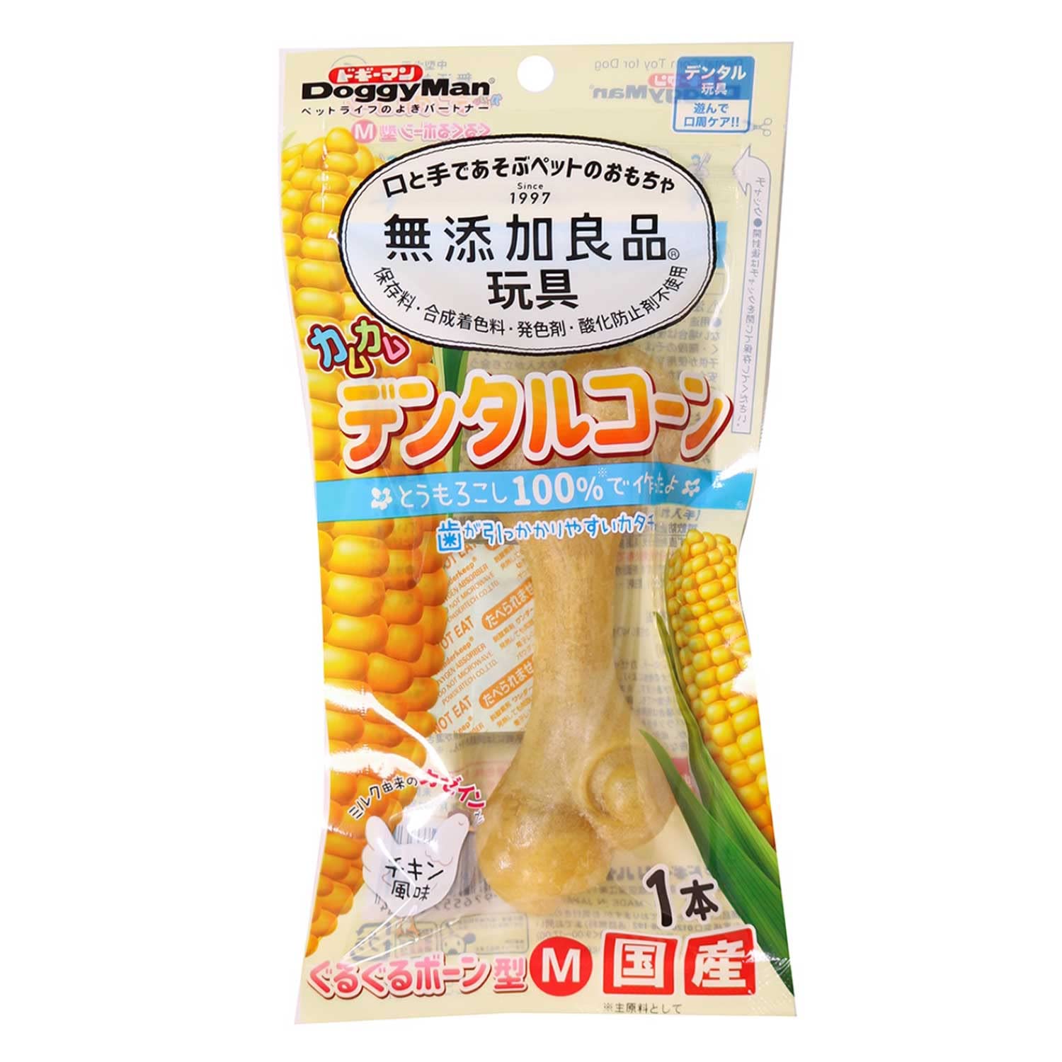 

Doggyman Good Quality Camu Camu Dental Corn Round Bone Type M Chicken Additive-free