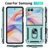 For Samsung Galaxy Z Flip7 5G Case TPU + PC Phone Cover with Ring Kickstand Drop Protection