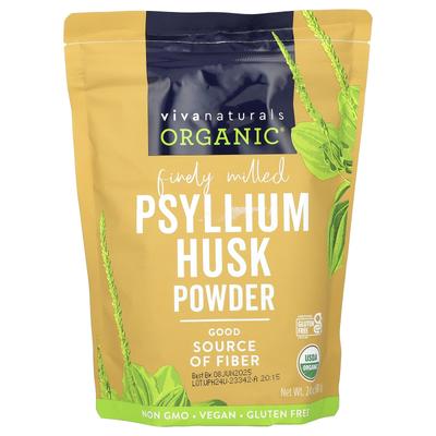 Viva Naturals, Polvo orgánico de cáscara de psyllium, 24 oz (680 gramos)