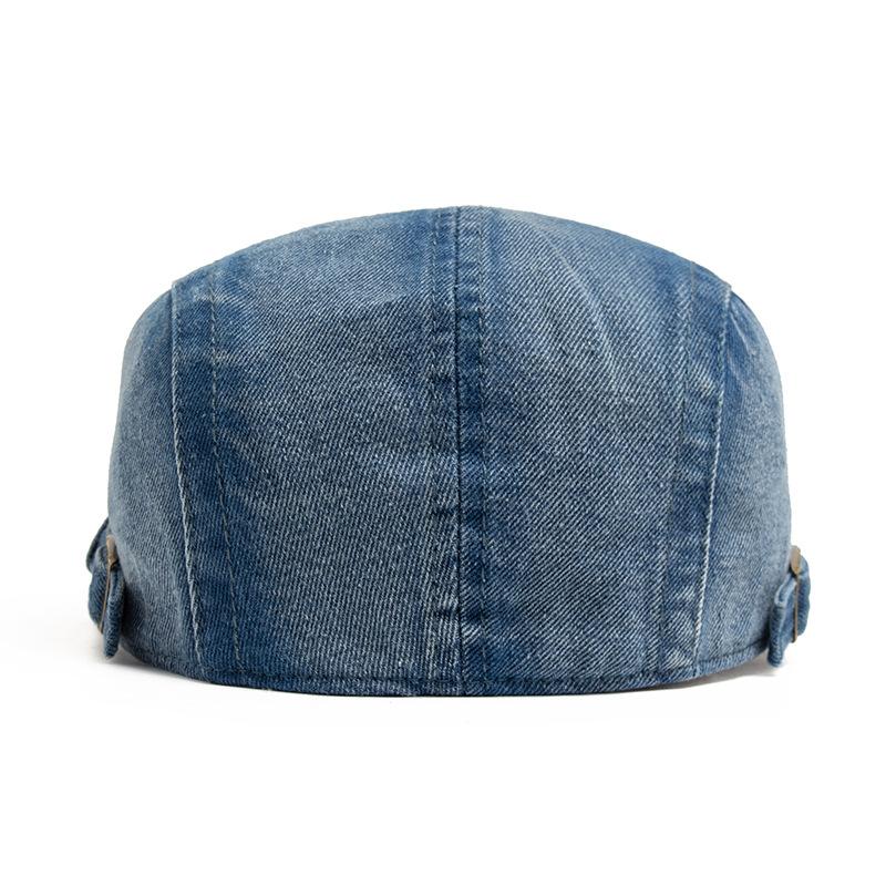 Ripped Denim Beret Men's and Women's Fashion Washed Cotton Old Cap Spring and Autumn Painter Forward Hat Retro