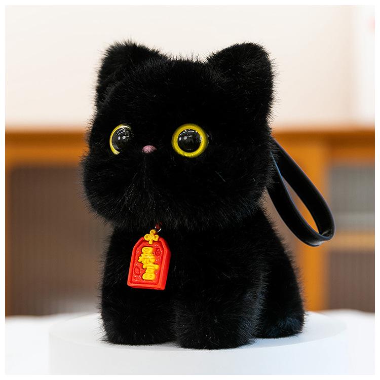 Charming Scented Mini Cat Rabbit Plush Keychain Ornament for Desk Decompression