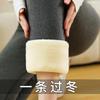 Extra thick lamb wool cotton pants women's autumn and winter outer wear fleece thickened leggings pure cotton high-waisted large-size thermal pants