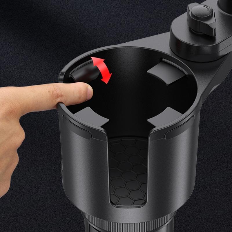 Multifunctional Car Cup & Mobile Holder Secure Not Slip Designings Car Cup & Phone Stand ABS for Convenient Travel Use