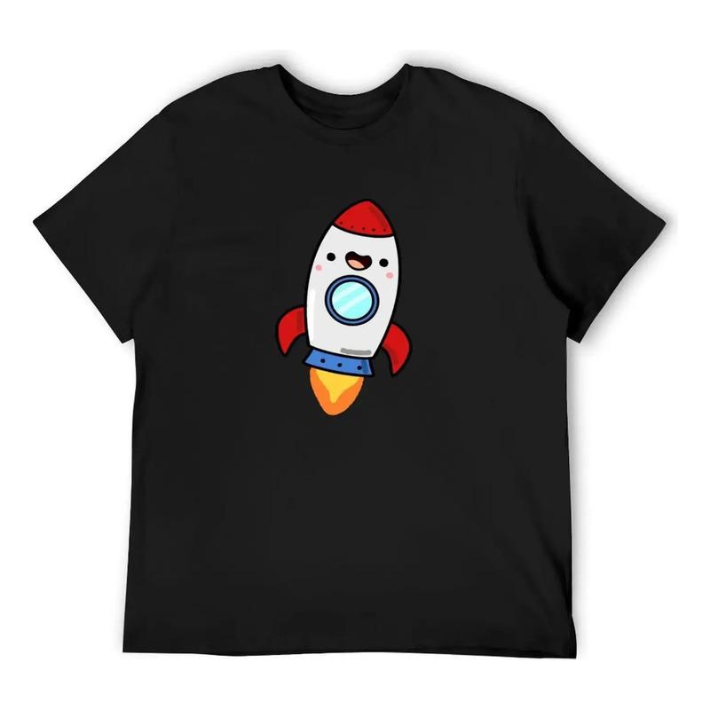 Camiseta Kawaii Rocket Para Hombre, Ropa Vintage, Blusa Para S