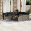 VidaXL Garden Lounge Set with Cushions 11 Pcs, Patio Sofas, Patio Furniture Set, Outdoor Furniture, Grey 3220699