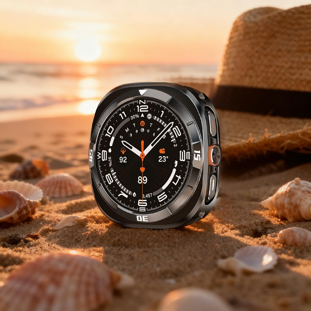 For Samsung Galaxy Watch7 44mm Watch Case Aluminum Alloy + PC Protective Cover