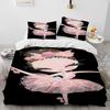 Girls Ballet Dance Duvet Cover Three-Piece Bedding 3D Printed Sheet Quilt Cover Pillowcase