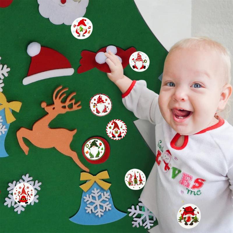 500Pcs Merry Christmas Stickers Christmas Theme Seal Labels Stickers For Diy Gift Baking Package Envelope Decoration