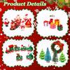 18 Pieces Christmas Cake Decoration Train Christmas Tree Santa Sleigh Reindeer for Christmas Themed Birthday Party Supplies