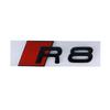 ABS Bright Black Silver Car Hood Front Grill Emblem Rear Trunk Badge Sticker for A R8 4Ring logo V10 Replacement Accessories