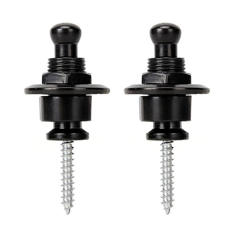2PCS Guitar Strap Security Locks Strap Buttons Guitar Hardware Straps Locks Guitars Pins for Electric Guitars Bass чёрный