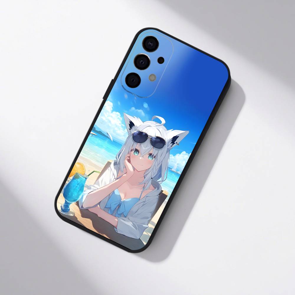 S-Shirakami Fubuki Phone Case For Samsung S25,S24,S21,S22,S23,S30,Ultra,S20,Plus,Fe,Lite,5G Black Cover
