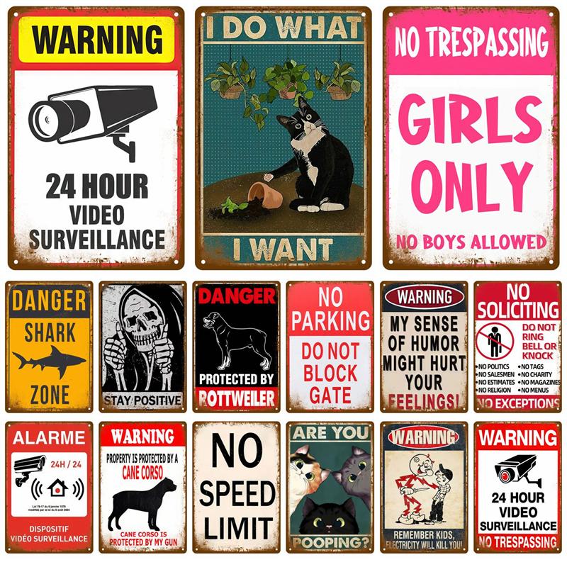 Vintage Room Decoration Home Decor Items Tin Signs Aesthetic Men Bedroom Metal Signs Retro Metal Plate Posters Wall Art Mural