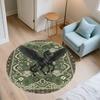 Vintage Pattern Animals,Round Area Rug,Carpet Rug for Living Room Bedroom Sofa Playroom Decor,Non-slip Floor Mat