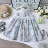 Summer Floral Girls' Sleeveless Dress - Stylish Little Girl's Dress AXB707