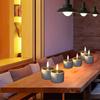 Solar Tea Lights Outdoor Garden LED Flameless Flickering Candle Light Landscape Courtyard Lamp Waterproof Dusk to Dawn Lighting