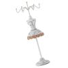 Jewelry Holder Display Necklace Earrings Storage Polyresin Doll Stand with Detachable BracketGrey 2