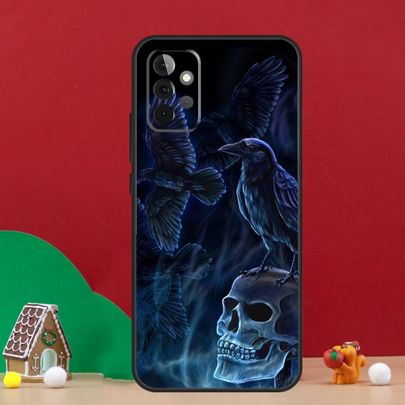 Crow Raven Dark Skull Case For Samsung Galaxy A56 A33 A13 A36 A23 A52 A32 A12 A54 A34 A14 A16 A53 A15 A35 A55 A17