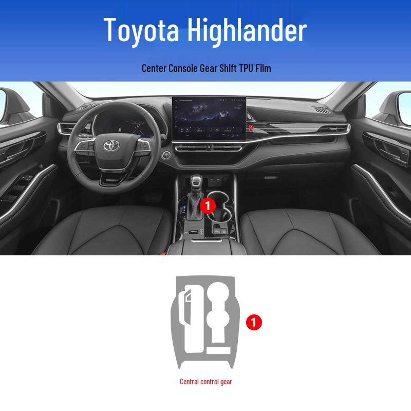 Center Console & Navigation Screen Film for 26 Toyota Highlander Models
