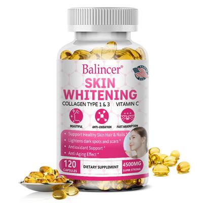 Balincer Skin Whitening Collagen Type 1 & 3 Vitamin C Dietary Supplement Capsules