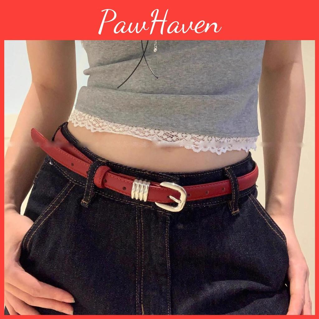 Vintageinspired Pu Leather Waist Belt For Women With Classic Pin Buckle For Summer