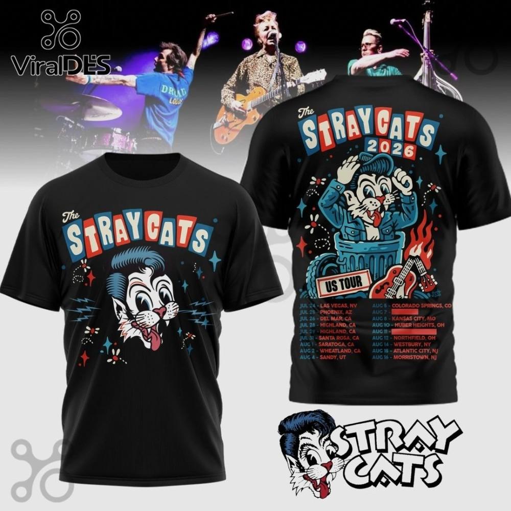 Stray Cats 2026 US Tour Style Graphic Tshirt Unisex T-Shirt XXXXL