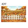 Thanksgiving Backdrop Banner 70 x 45 Inch Fall Pumpkin Backdrop, Autumn Harvest Gnome Polyester Photo Booth Props Scarecrow Photography Background,
