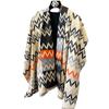 Scarf Women's Winter High-grade Imitation Cashmere Double-sided Geometric Stripes Warm and Cold-proof Large Shawl Versatile Scarf