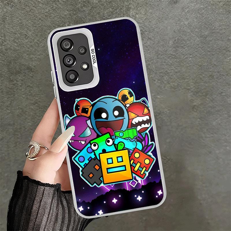 Geometry Dash Game Soft Phone Case for Samsung A17 A16 A15 A14 A13 A57 A56 A55 A54 A53 A37 A36 A35 A34 A33 A26 A25 A24 A23 A52