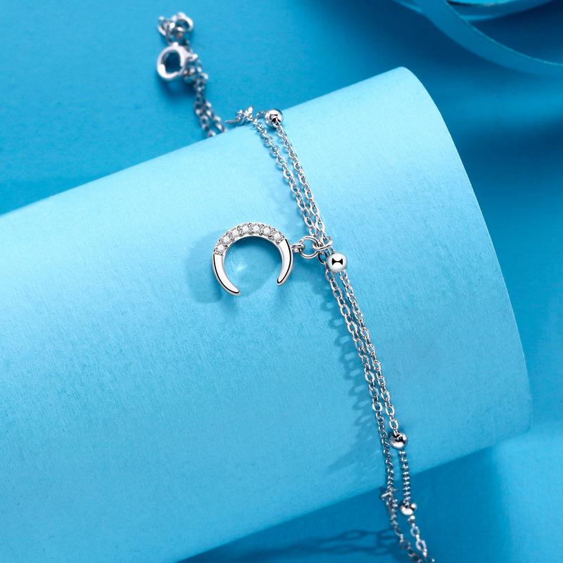 Star Moon Bracelet Women's Niche Exquisite Versatile Premium Sensei Ins Wind Double Layer Bracelet Hand Jewelry