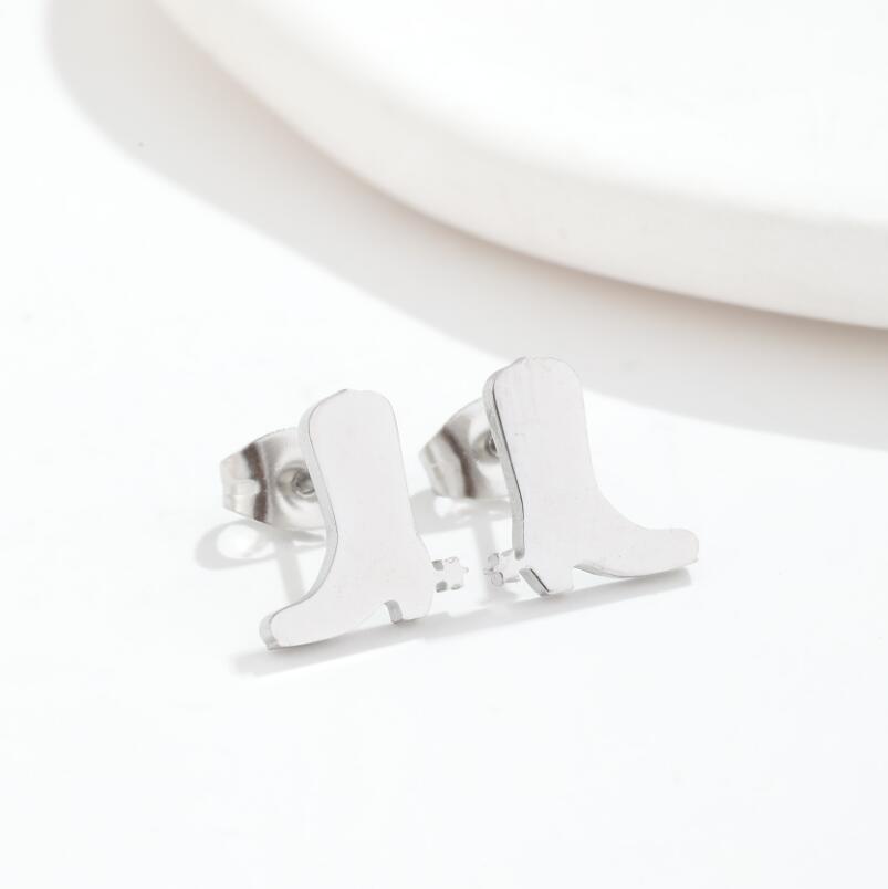 Korean Style Winter Gift Set: Women's Cartoon Boots, Geometric Earrings, and Fashion Hat
