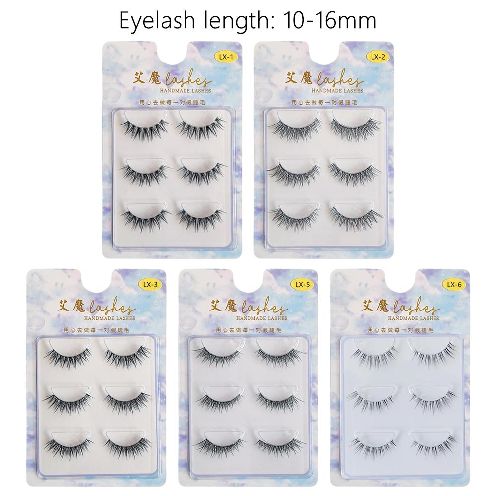 Fluffy Thick Cat Eye Eyelashes Natural Fake Lashes Handmade False Eyelash  Women's Beauty